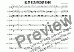 page one of Excursion - for Double Wind Quintet (wind decet)