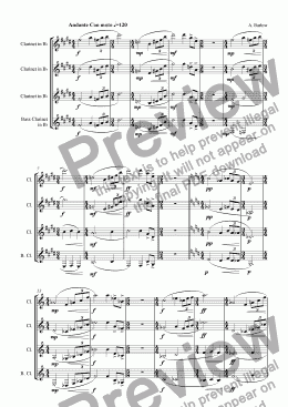 page one of 2/4 Clarinet Quartet