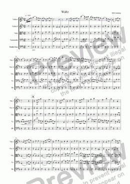 page one of Waltz for String Orchestra