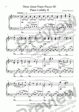 page one of Piano Lullaby II