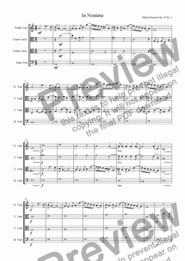 page one of In Nomine a4 Op. 30 No. 2