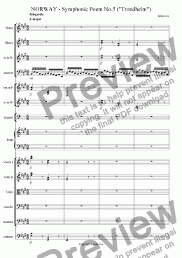 page one of NORWAY - Symphonic Poem No.5 (Trondheim)