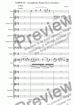page one of NORWAY - Symphonic Poem No.6 (Tromso)