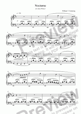 page one of Nocturne for Piano