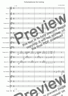 page one of Nebuchadnezzar the Gosling - Epic Overture for Concert Band