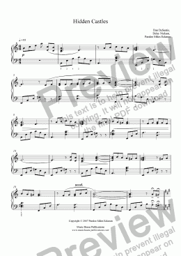 page one of Hidden Castles (Piano Solo)