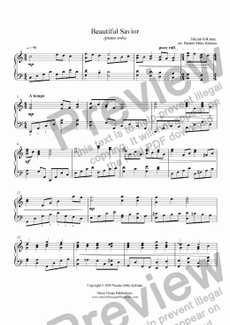 page one of Beautiful Savior (Piano Solo)