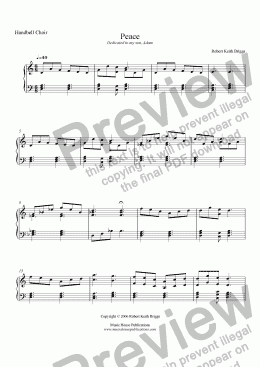 page one of Peace (Handbell Choir)