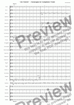 page one of The Minster - Passacaglia for Symphonic Winds