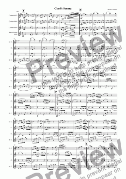 page one of Clari's Sonata