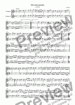 page one of Divertissment for 2 trumpets