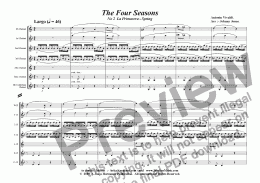 page one of 4 Seasons The,  2nd Movt.. Largo "Spring"  (Clarinet Choir)