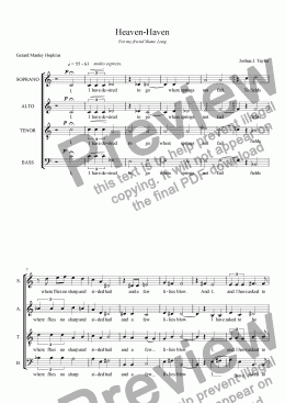page one of Heaven-Haven (SATB)