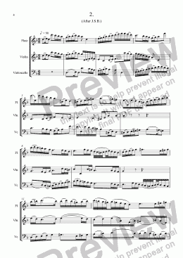 page one of Trio for Flute, Violin and Cello (2nd movement)