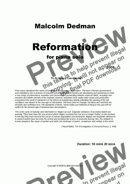 page one of Reformation