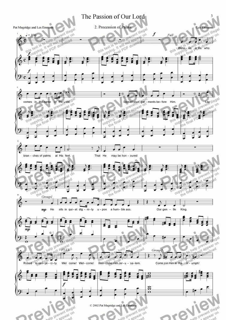page one of Passion: 2 "Procession of Palms