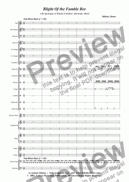 page one of Blight Of the Fumble Bee   (Disco Beat, Studio Orchestra)