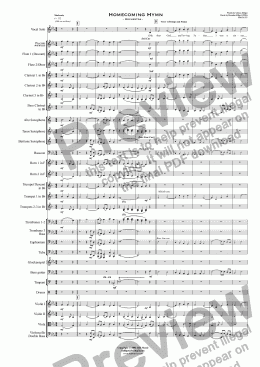 page one of Homecoming Hymn - Orchestra with Solo Voice