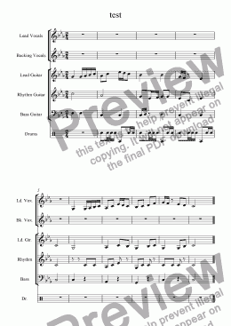 page one of Segment for band