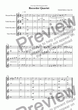 page one of Recorder Quartet 1