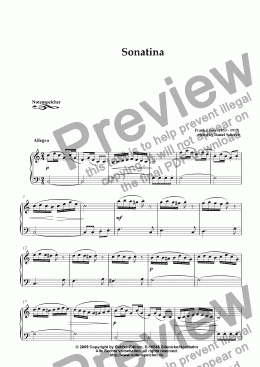 page one of Sonatina C major (F. Lynes)