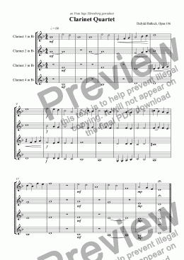 page one of Clarinet Quartet 1