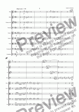 page one of Nonet - Second movement
