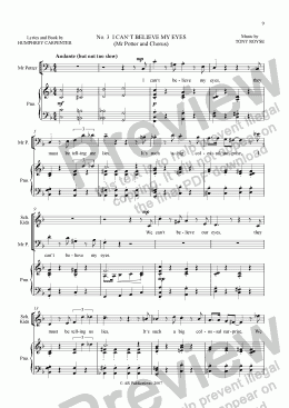 page one of Mr Majeika  Vocal Score  (03 of 22)