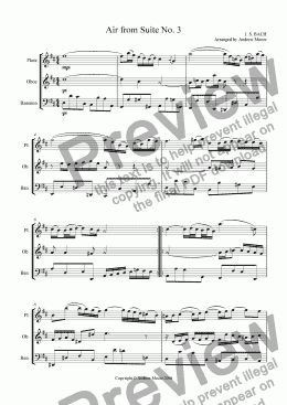 page one of Air from Suite No. 3 for Wind trio