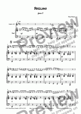 page one of Braziliana [Samba. Clarinet]