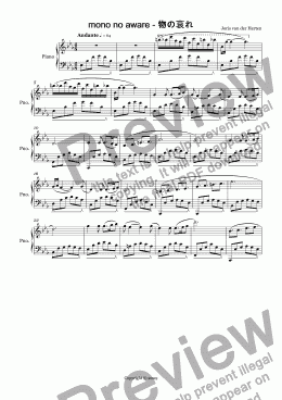 page one of Mono no aware (juvenilia, piano + string orchestra)
