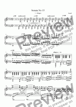 page one of Sonata No. 15