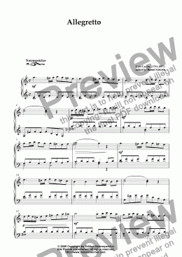 page one of Allegretto C major (C. Czerny)