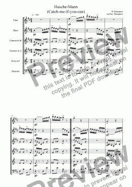 page one of Kinderscenen(Scenes from Childhood) op.15: 3.Hasche-Mann (catch me if you can) from 