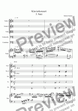 page one of Piano Concert 3rd Movement