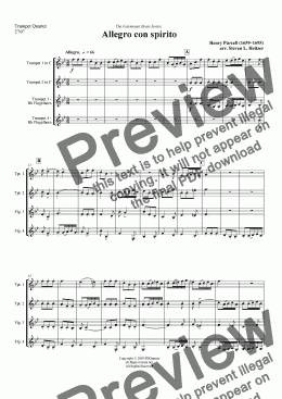 page one of Allegro con spirito - Trumpet QUARTET
