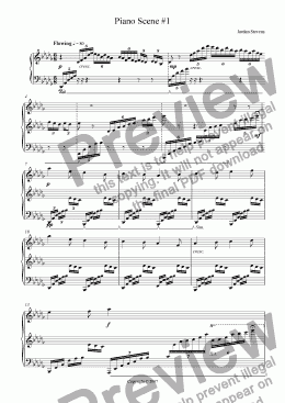 page one of Piano Scene #1