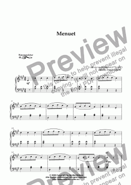 page one of Menuett in A major (L. v. Beethoven)
