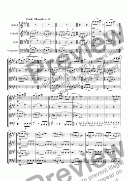 page one of String Quartet No. 2 (4th mvt)