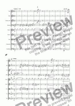 page one of Nonet - Third Movement