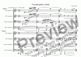 page one of Toccata Pian' e Forte (brass octet)
