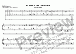 page one of Chorale Prelude Da Jesus an dem Kreuze stund