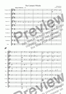 page one of Byrd: The Carman’s Whistle - Brass Dectet