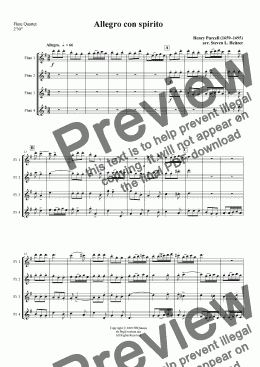 page one of Allegro con spirito - Flute QUARTET