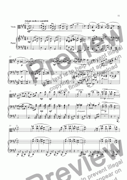 page one of Viola Sonata in E minor (2nd mvt)