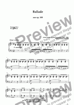 page one of Ballade, Allegro con brio, aus op. 100 (J.F.F.Burgmueller)