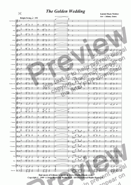 page one of Golden Wedding The   (Concert Windband, Swing Clarinet Solo)