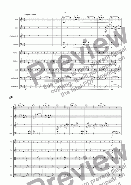 page one of Nonet - Fourth movement