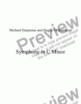 page one of Symphony in C Minor