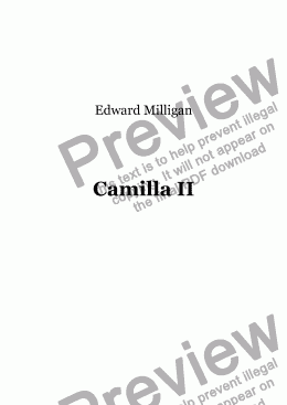 page one of Camilla II Mvt. I